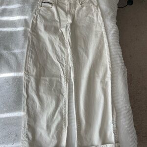 Pilcro Cream Wide Leg Jeans